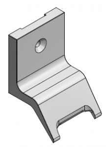Upper block with 1 mounting hole - Görsel 2