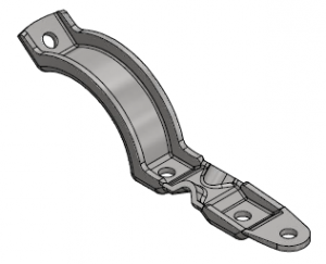 S.S. bracket for tube track - Görsel 2