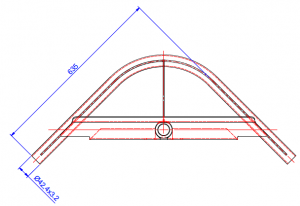 Tube track bend 90º D=485mm - Görsel 2