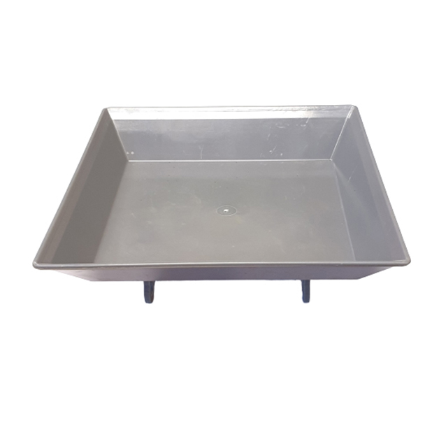 Synthetic tray, grey 8"