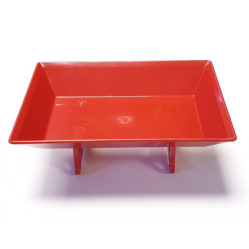 Synthetic tray, red 6"