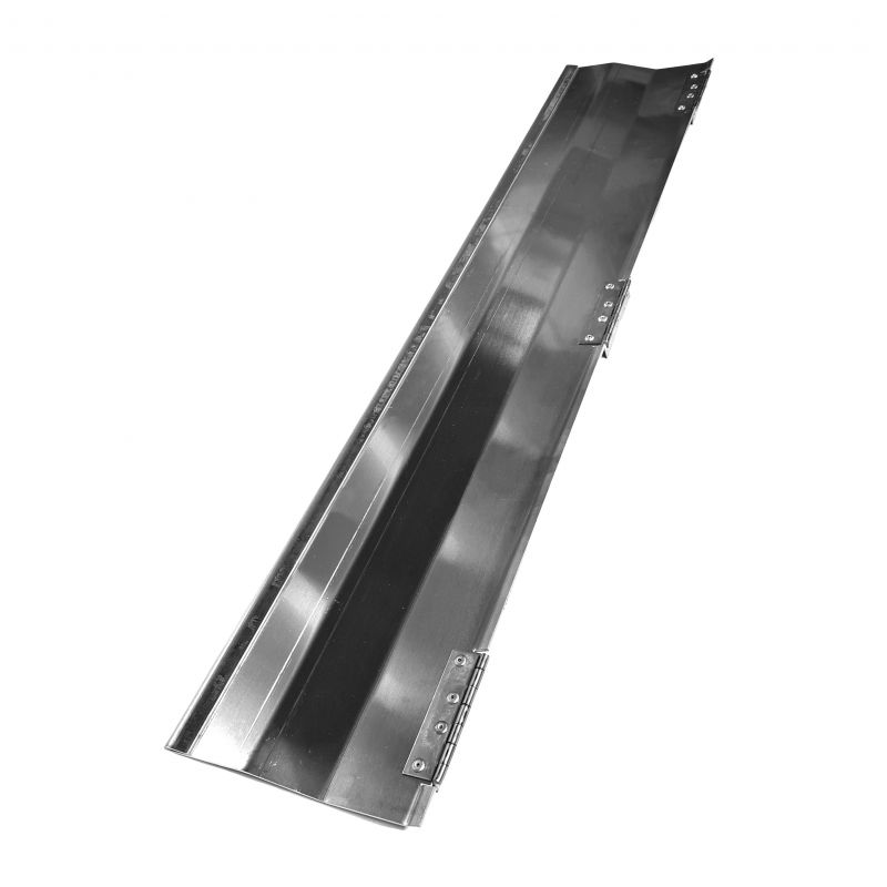 Aluminium plate incl. mounted hinges