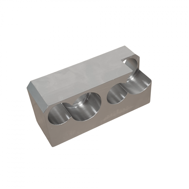 Peeler block outfeed