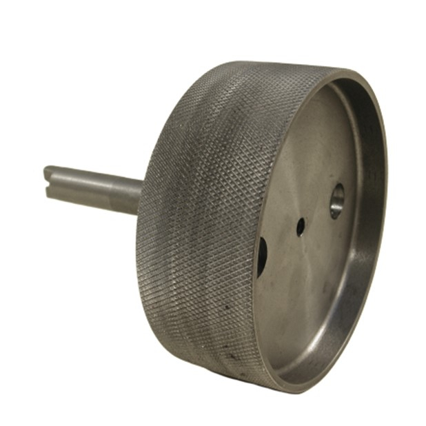 Picker belt pulley knurled