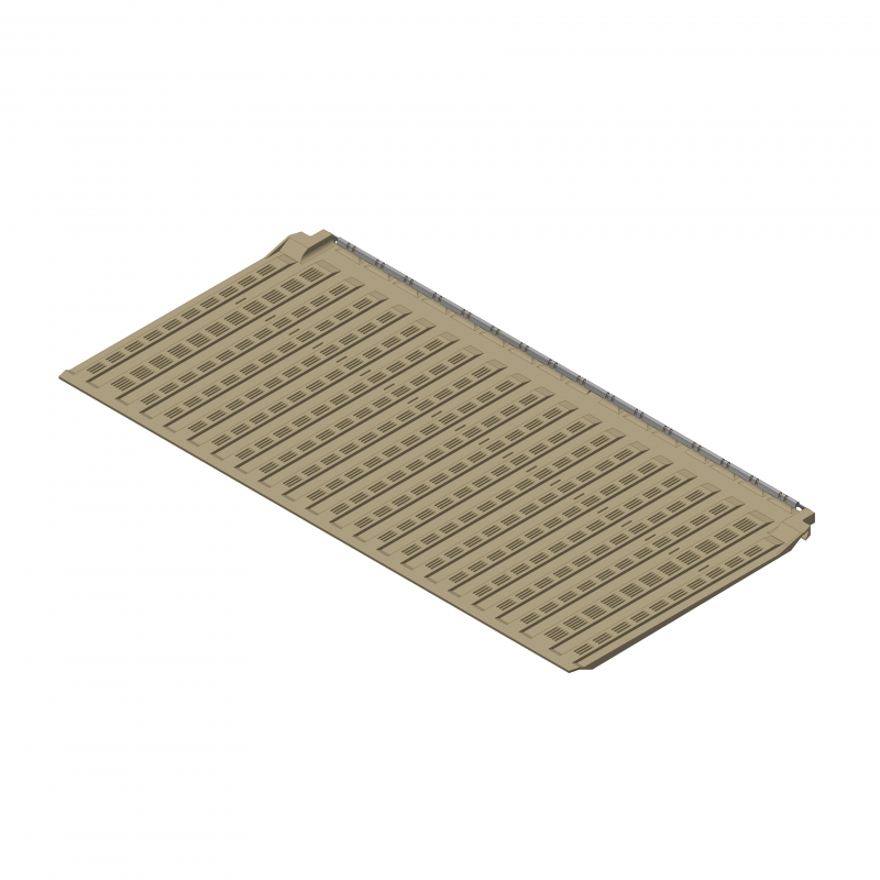 Sliding roof panel with SS strip