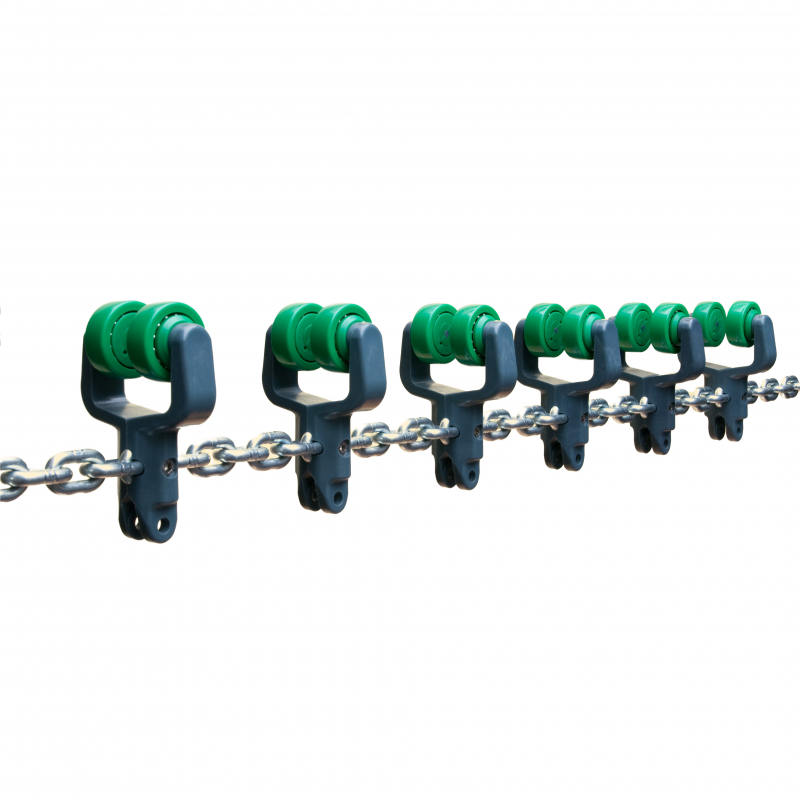 Galv. chain with click trolleys