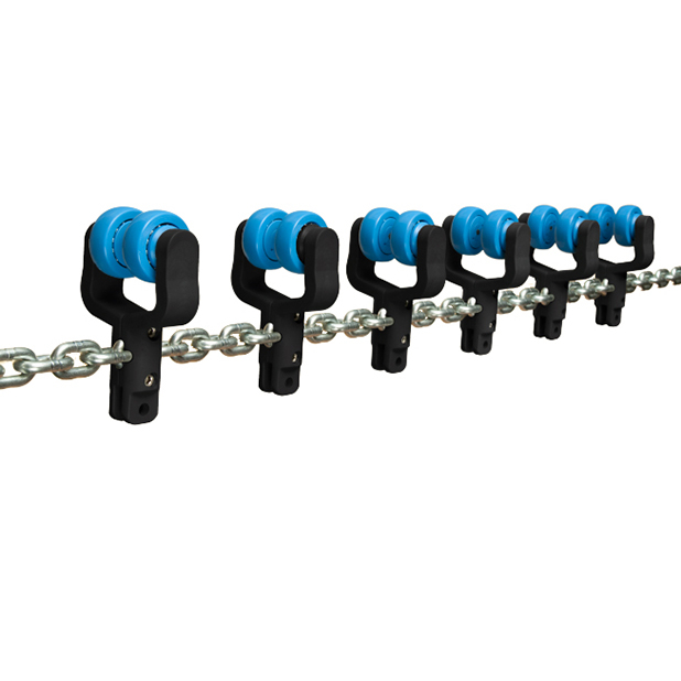 Galv. chain with click trolleys