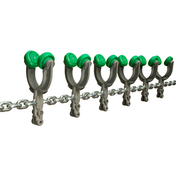 Galv. chain with click trolleys