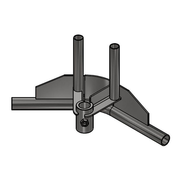 Tube track bend 45º D=291mm