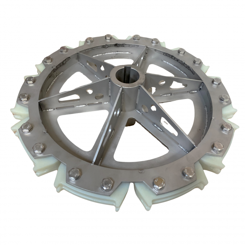 S.S. Drive wheel D=485mm 10x6"