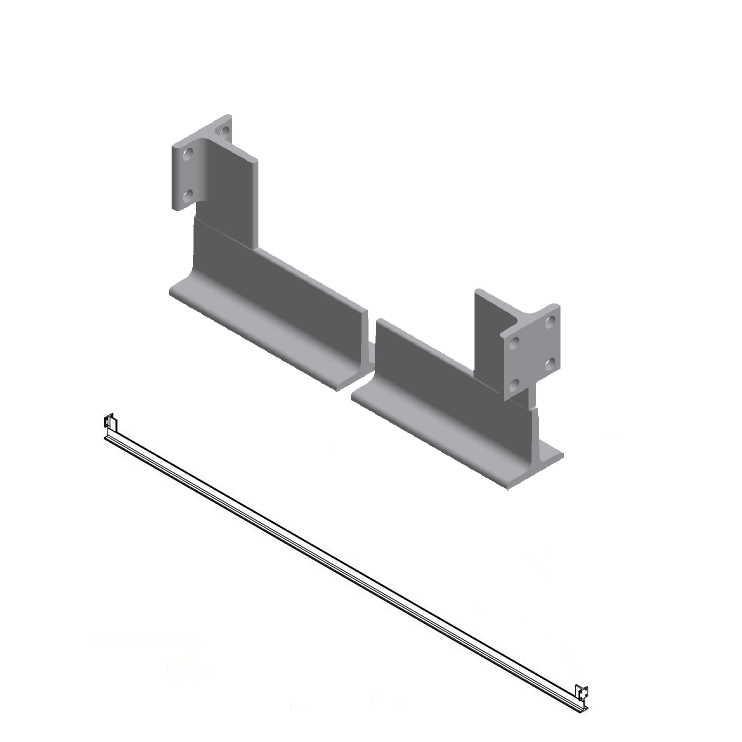 S.S. T-track 50x50x5mm incl. lugs