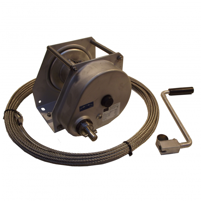 Winch 500 kg. for 6mm. S.S. cable